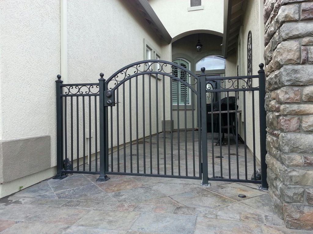 Custom fabricated Iron Gate and sides