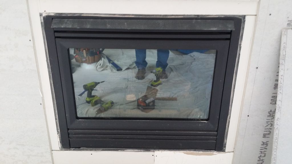 Rock Fireplace Before