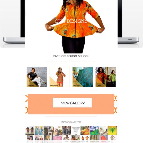 Website design for a Lagos fashion school
