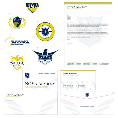 NOVA Academy
Created new branding for school. 
(Lo