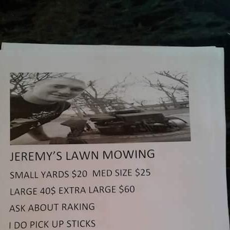 Jeremy's lawn mowing