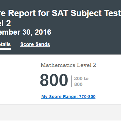 SAT Math Level 2: Perfect Score
