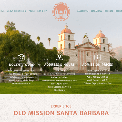 New web design and development for Old Mission San