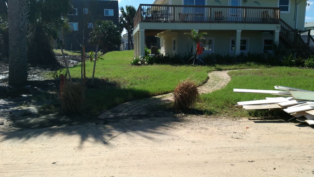 Lawn mowing, planting, custom irrigation, 17 yards