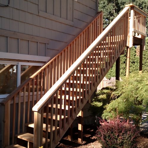 Cedar deck and stairs