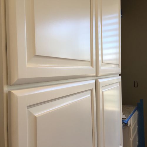 Freshly painted cabinets. Complete kitchen remodel