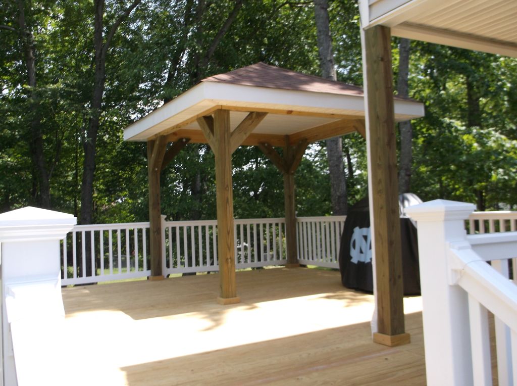 new deck with hot tub cover