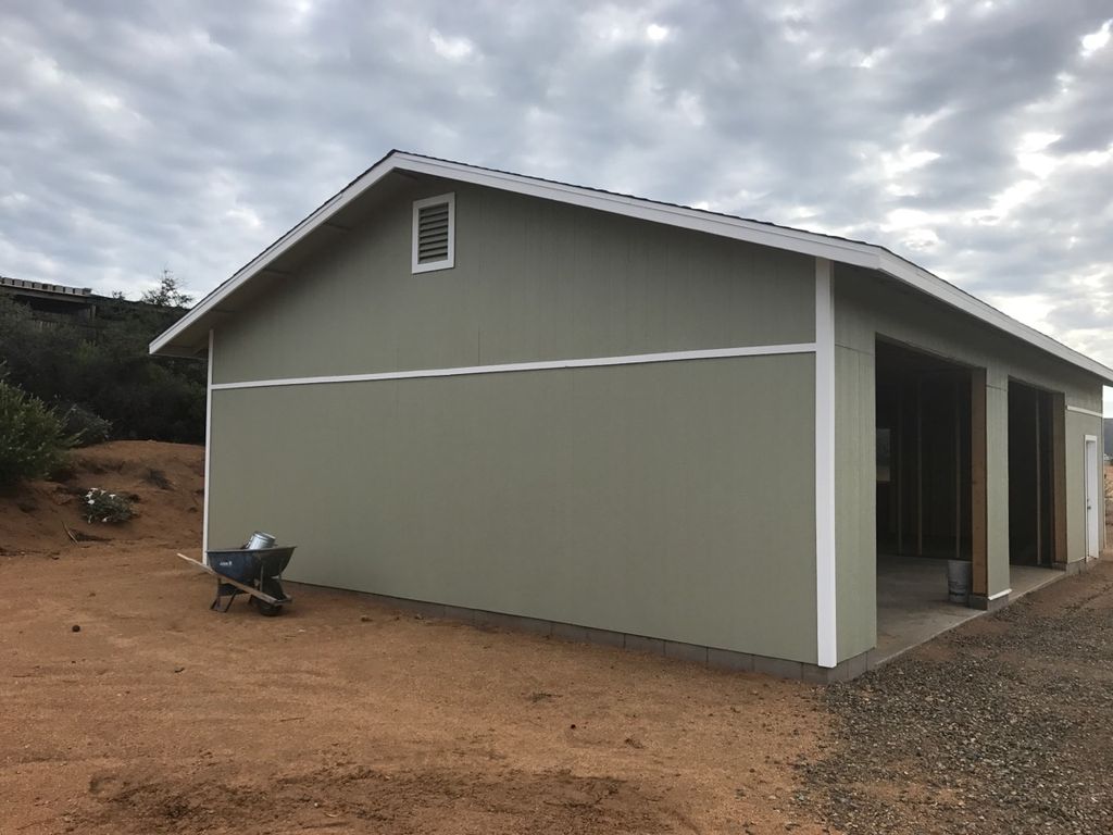 Ground-up build 
garage in Dewey