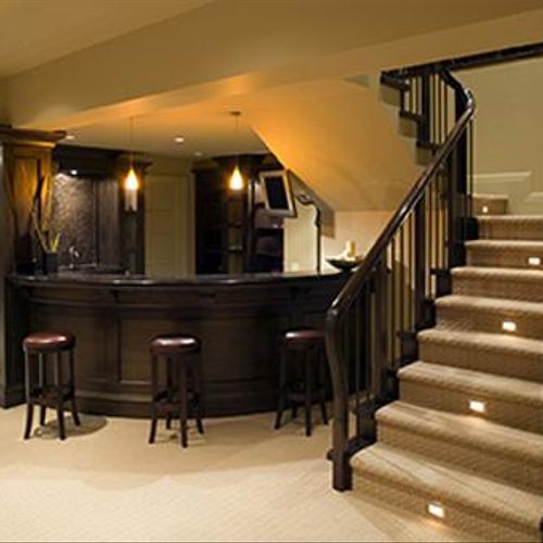 BASEMENT BARS & THEATER ROOMS GREAT PLACES TO ENTE