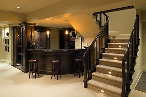 BASEMENT BARS & THEATER ROOMS GREAT PLACES TO ENTE