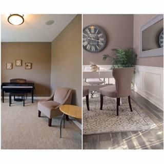 Home Office- Before & After pics of this room gett