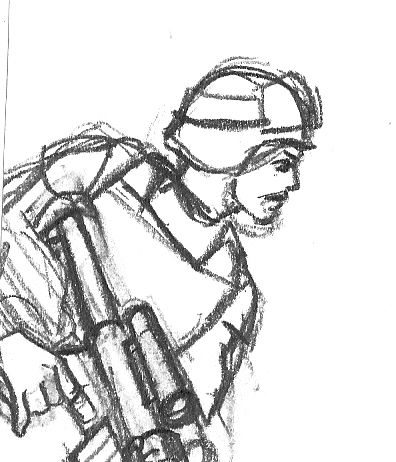 Logo for "Support the Troops" envelope art