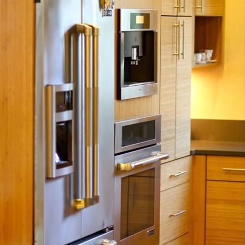 Energy Efficient Kitchen Design with Bamboo Cabine