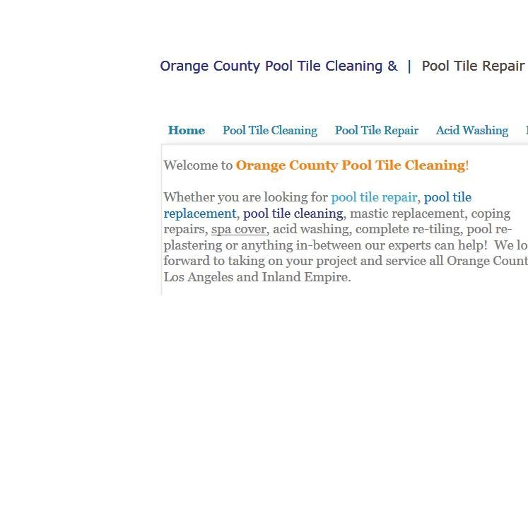 Orange County Pool Tile Cleaning Service