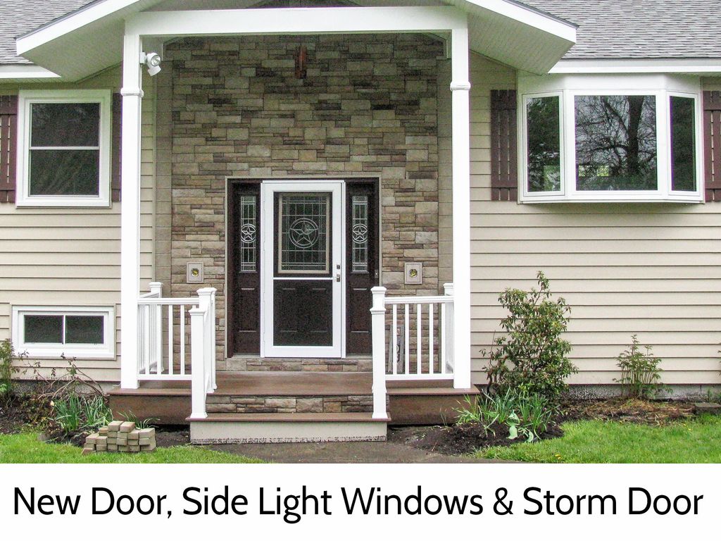 New entry and screen doors were installed with sid