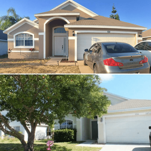 before and after exterior home painting and remova