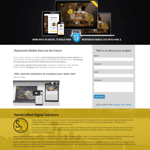 Responsive Landing Page - Optimized for Lead Conve