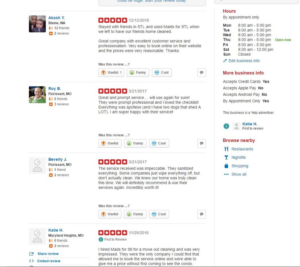 5 Stars Yelp Reviews