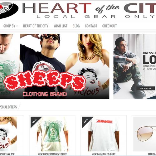 Ecommerce site designed for clothing store