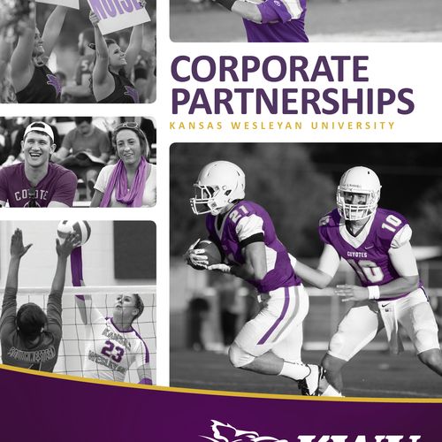 Corporate athletics brochure for Kansas Wesleyan U