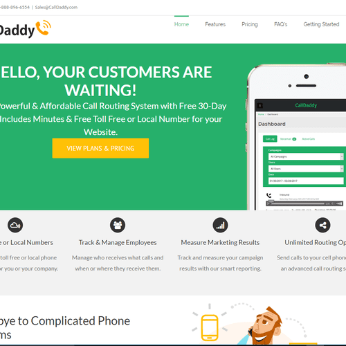 CallDaddy Call System Frontend. Users can purchase