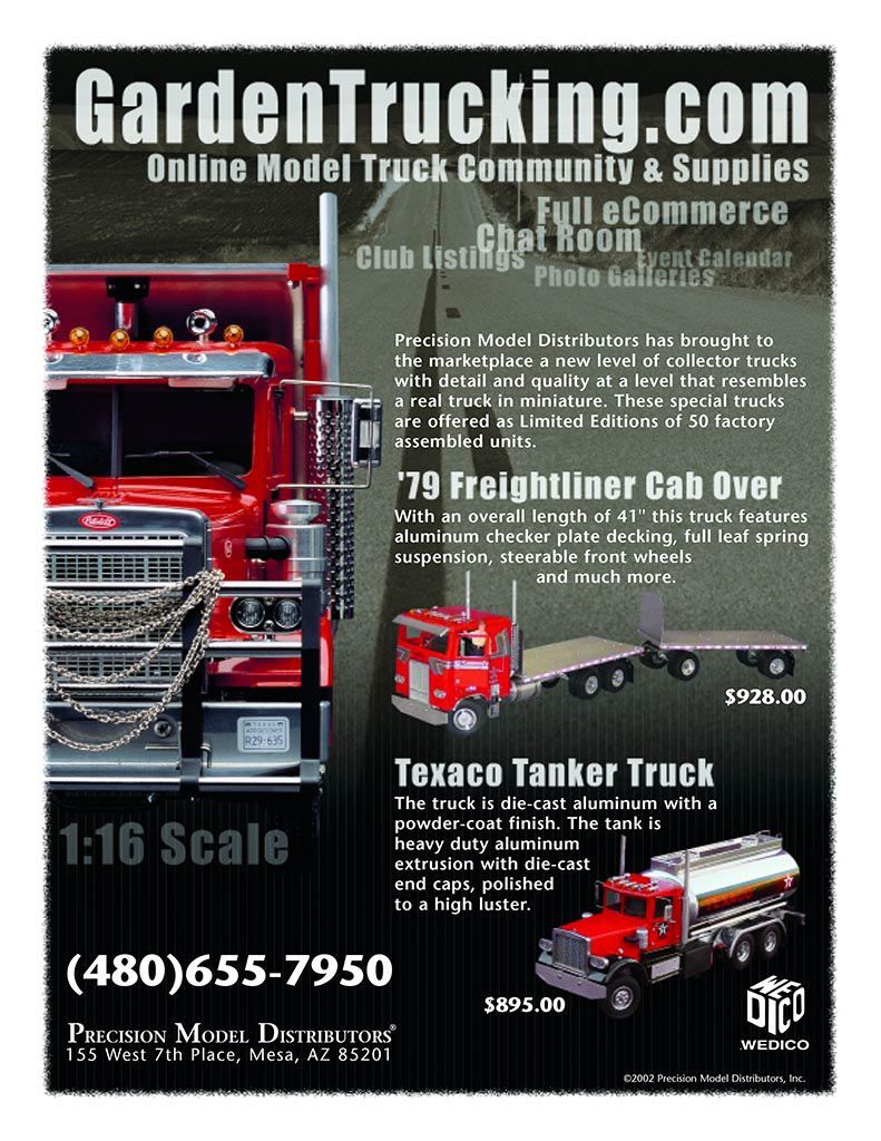 Precision Model Distributors magazine ad.