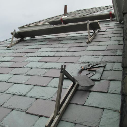 Slate Roof Staging