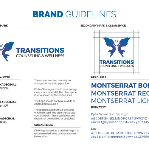 Logo Design & Brand Guidelines for Counseling prac