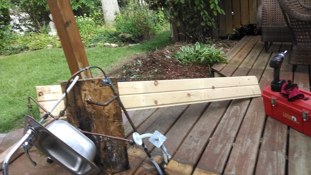 Rebuild and stain your deck.(Before)