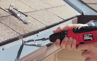 Re-securing old or damaged gutters.