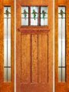 This is a solid brazilian mahogany Door with side 