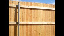 Cedar privacy on galvanized posts