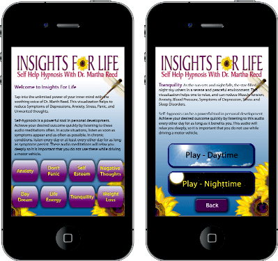 Free Hypnosis App's  "Insights For Life" - Panic, 