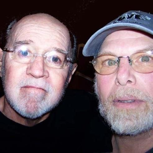 George Carlin and me backstage at one of his conce