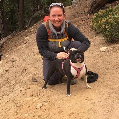 Love staying active and hiking with my Frenchton V