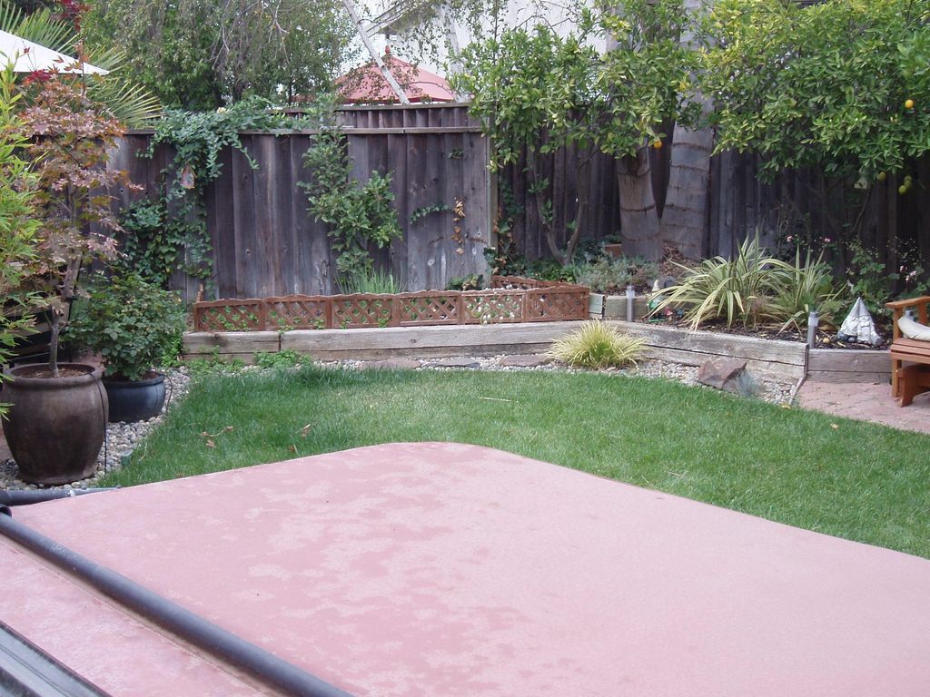 Built multifaceted, tiered, raised flower bed usin