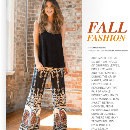 Jackie Boeheim's Fall Fashion article for Cary Liv