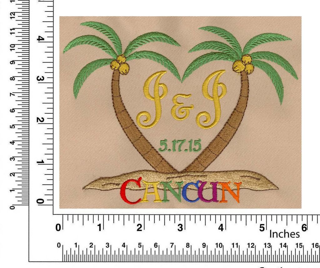 Destination Wedding Embroidery