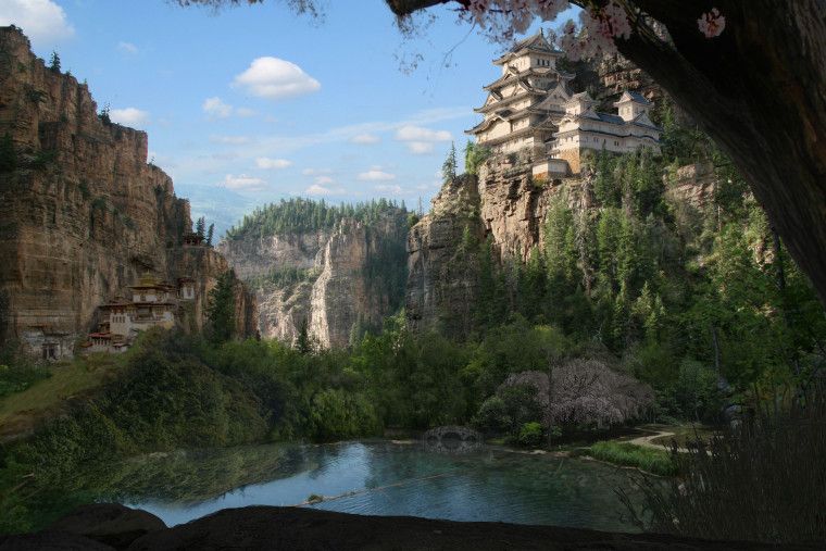 Castle on the Cliff- Digital Matte Painting