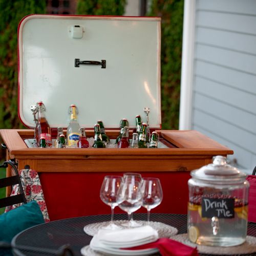 Cooler made from a vintage refrigerator - so uniqu