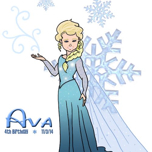 Client's granddaughter as "Elsa" from Frozen.