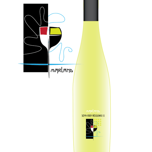Presentation art for wine label