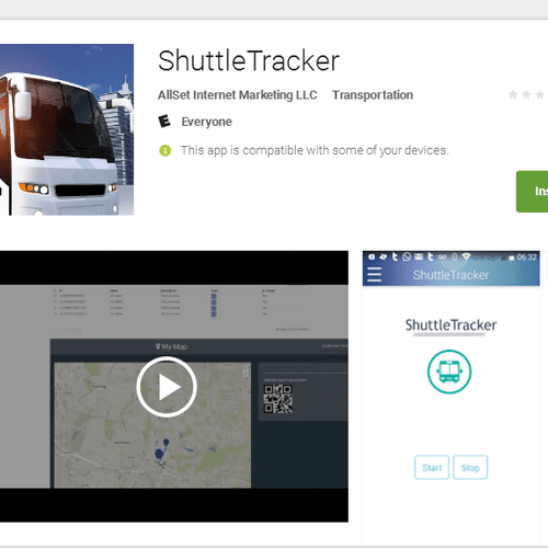 Android app for tracking shuttle buses and display