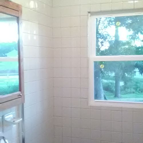 Bathroom renovation pre grout
