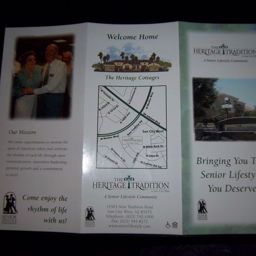 Brochure made from scratch duplicating the current
