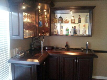 Custom Bar room cabinets.