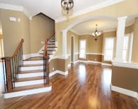 Interior Painting, Stain Handrail, and Stain Floor