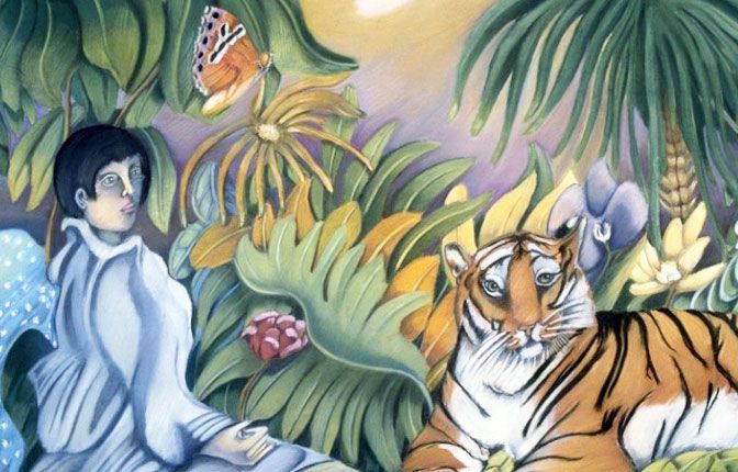 "El Tigre" The Tiger
24" x 36". Pastel Glaze