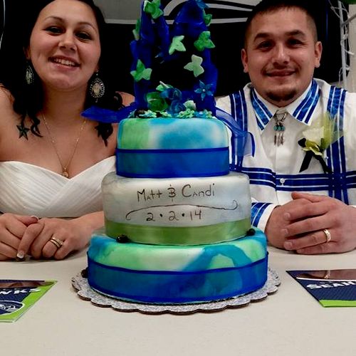 Seahawks Wedding cake