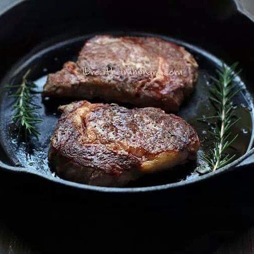 pan seared ribeye steak